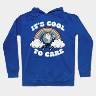 It's Cool To Care Earth Day Rainbow Hoodie